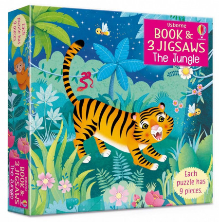 Carte si puzzle, The Jungle picture book and three jigsaws, Usborne