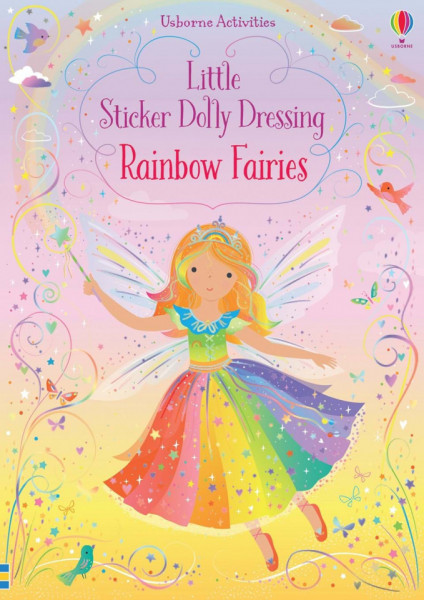 Carte cu stickere, Little Sticker Dolly Dressing Rainbow Fairy, Usborne, 3+