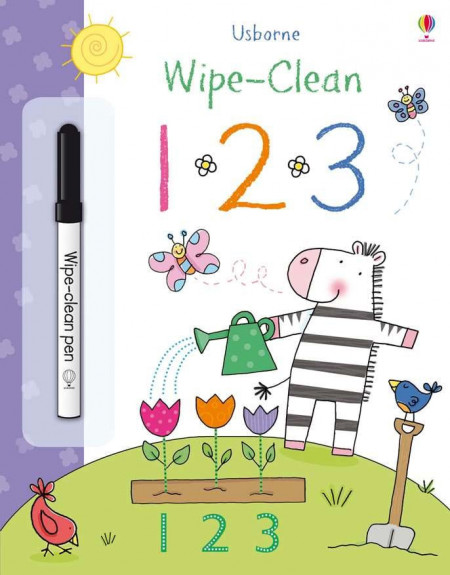 Carte cu marker de tip "scrie si sterge", Wipe-clean 123, Usborne