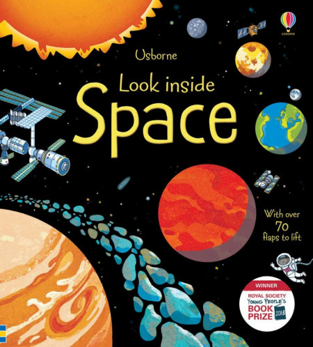 Carte cu multe clapete pentru copii curiosi, Look inside space