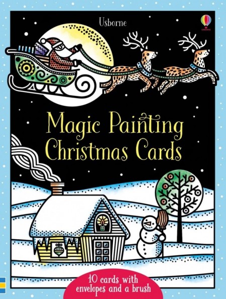 Magic painting Christmas cards, 10 felicitari de pictat doar cu apa, Usborne