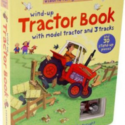 Farmyard Tales Wind-Up Tractor Book , carte cu tractor de jucărie, usborne