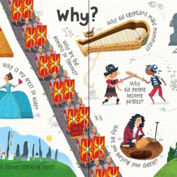 Lift-the-flap questions and answers about long ago