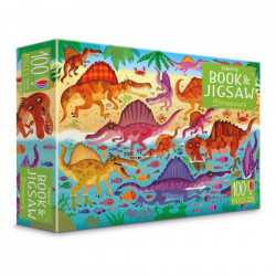 Set Puzzle "Dinosaurs puzzle book and jigsaw" de Sam Smith, 5 ani+, Usborne