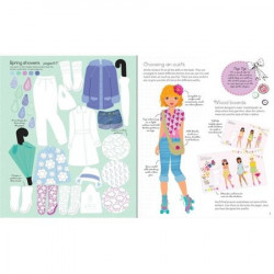 Carte de activitati "Fashion designer Spring and Summer collection" , 7 ani+, Usborne