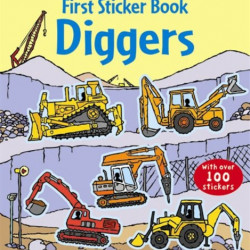 Diggers, first sticker book, usborne