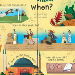 Lift-the-flap questions and answers about long ago