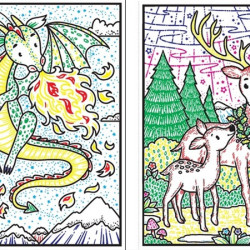 Magical creatures magic painting book