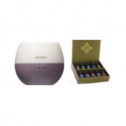 Pachet promotional, difuzor petal 2.0 doterra cu ultrasunete si kit 10x5 ml uleiuri esentiale pure, indispensabile familiilor cu copii, Doterra