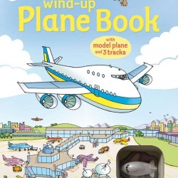 Wind-up plane book, carte cu jucărie, usborne