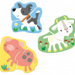 Carte si puzzle, Usborne First Jigsaws: Farm Animals, Matthew Oldham, 2+
