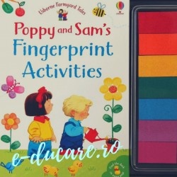 Poppy and Sam's fingerprint activities, carte de pictat cu degetele, USBORNE
