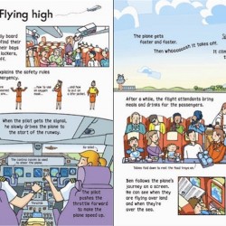 Wind-up plane book, carte cu jucărie, usborne