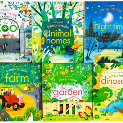 Peep inside box, set de 6 cărți cu clapete, usborne