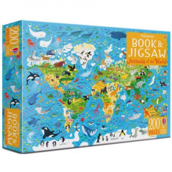 Puzzle Animals of the world book and jigsaw, Usborne