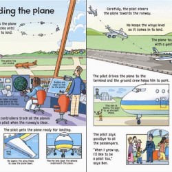 Wind-up plane book, carte cu jucărie, usborne