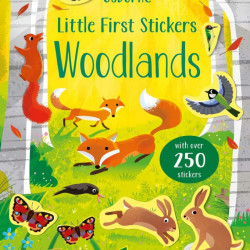 Carte cu abtibilduri, Little First Stickers Woodlands, Usborne