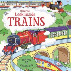 Carte cu multe clapete pentru copii curiosi, Look inside trains