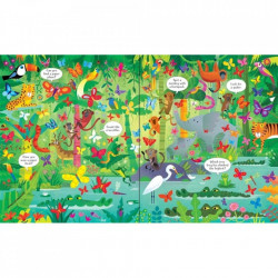 Puzzle "In the jungle puzzle book and jigsaw", 5 ani+, Usborne