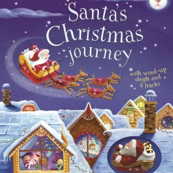 Santa’s christmas journey with wind-up sleigh, Sania lui mos craciun, carte si jucarie, usborne