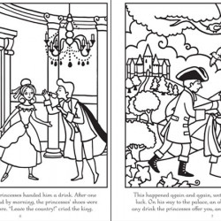 Carte magica de pictat doar cu apa, Magic painting the twelve dancing princesses
