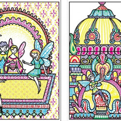 Fairy palaces magic painting book, carte magica de pictat doar cu apa, Usborne