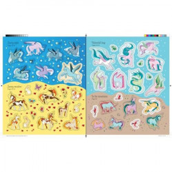 Set Carte si Puzzle de activitati "Unicorns sticker book and jigsaw", 5 ani+, Usborne