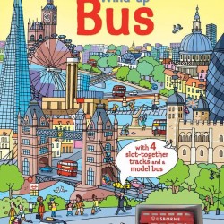 Wind-up bus, carte cu jucarie si harta Londrei, usborne