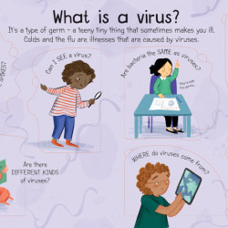 Carte cu multe clapete pentru copii curiosi, Lift-the-Flap First Questions and Answers What is a Virus?, Katie Daynes
