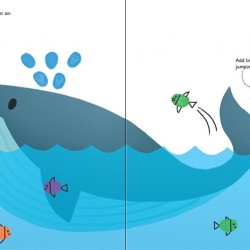 Fingerprint activities: Animals, carte cu tușiera, 7 culori, de pictat cu degetele, usborne