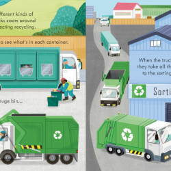 Peep Inside How a Recycling Truck Works Lara Bryan, Usborne, 3+