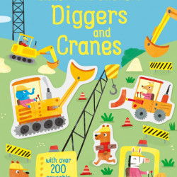 Little First Stickers Diggers and Cranes, 3+, Usborne
