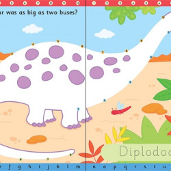 Carte cu marker de tip "scrie si sterge", Wipe-clean dot to dot dinosaurs, Usborne