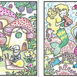 Magical creatures magic painting book