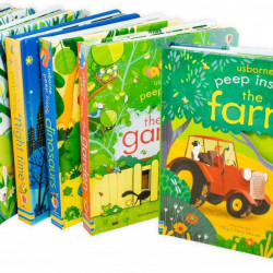 Peep inside box, set de 6 cărți cu clapete, usborne