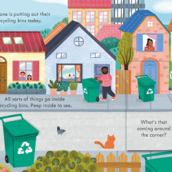 Peep Inside How a Recycling Truck Works Lara Bryan, Usborne, 3+