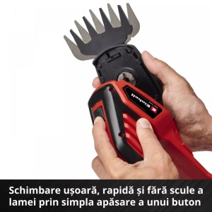 Foarfecă pe acumulator pentru tuns iarbă si gard viu, Einhell GE-CG 18/100 Li T-Solo 3410310 - Img 6