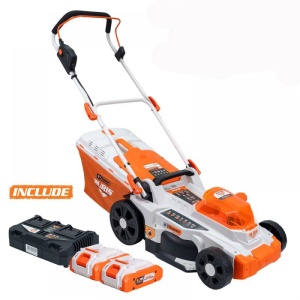 Masina de tuns gazon pe Acumulator RURIS RXI 3744e power alfa up 3744rxa2024 (contine 2 acumulatori+incarcator dublu)