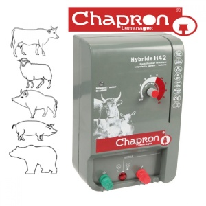 Aparat gard electric Hybride H42 cu alimentator pentru animale domestice si salbatice, 220V/ 12V, 4.25J, Chapron (alimentator 220v inclus)