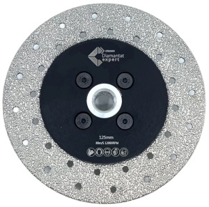 Disc lipit în vid pt. tăiere și șlefuire DiamantatExpert Super Premium 125xM14 mm - DXDY.DVB.125.M14 - Img 4