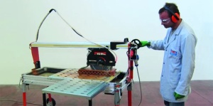 Mașină de tăiat plăci, materiale de construcții BATTIPAV SUPREME PRIME 150 cu laser și roți 150cm, 2.2kW - Battipav-91501 - Img 8