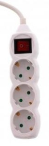 Prelungitor 3 m cu 3 prize si intrerupator cablu 3xg1.5mmp
