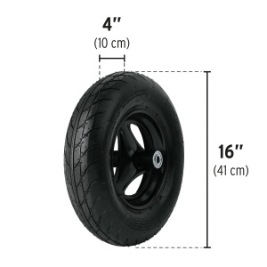 Roaba metalica de santier cu roti duble, volum 118 L - Truper - Img 4