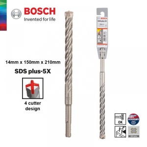 Burghiu pentru beton 4 taisuri SDS-Plus X5L 14x150x210 mm Bosch - Img 2