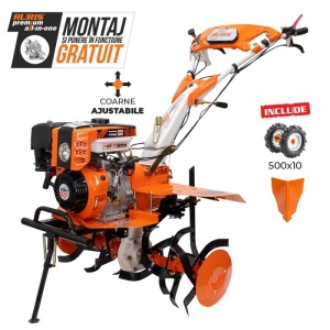 Motosapatoare RURIS 751KS Start + roti cauciuc 4.00-8 +rarita 9.5 CP - Img 11
