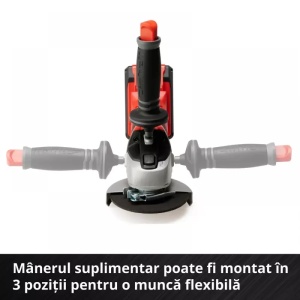 Polizor unghiular fara fir Einhell TE-AG 18/115 Li-Solo 4431110 - Img 6
