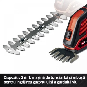 Foarfecă pe acumulator pentru tuns iarbă si gard viu, Einhell GE-CG 18/100 Li T-Solo 3410310 - Img 7