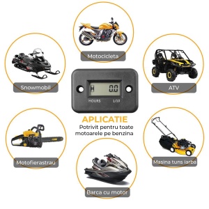 Contor orar AgroPro pentru motoare termice benzina motosapa motocultor drujba motor barca - Img 6
