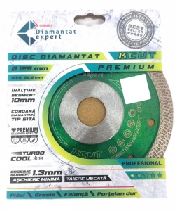 Disc pt. porțelan dur, ceramică dură și plăci dure DiamantatExpert KCUT Premium 125x22.2 mm - DXDY.KCUT.125 - Img 2