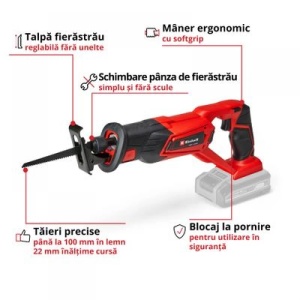 Ferastrau multifunctional fara fir Einhell Expert TE-AP 18/22 Li-Solo 4326300 - Img 9